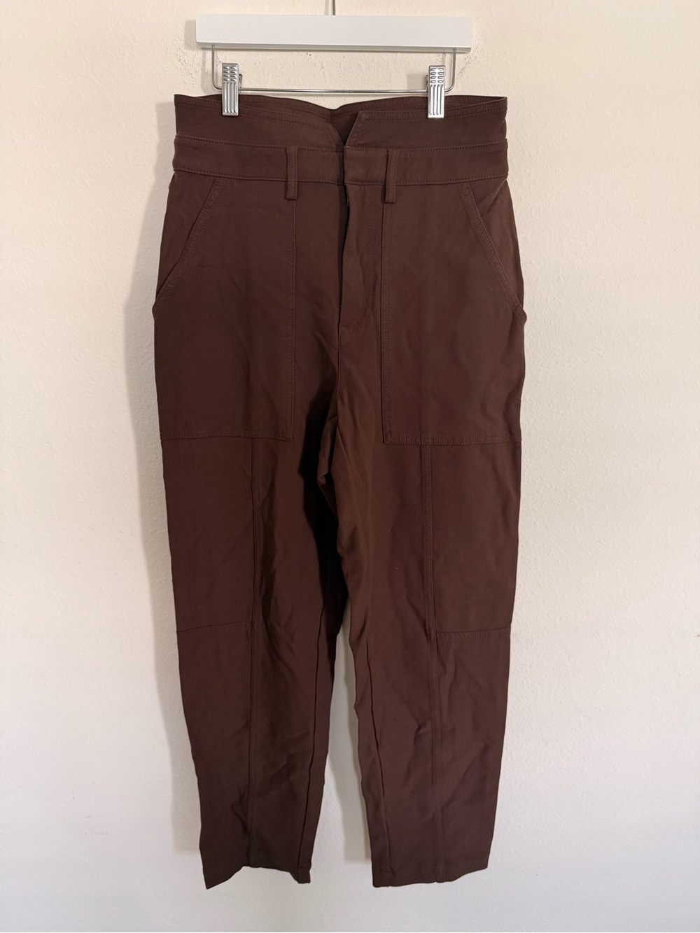 Banana Republic Dark Brown Refined Utility Stretch Knit Slim Fit Pants Size 4